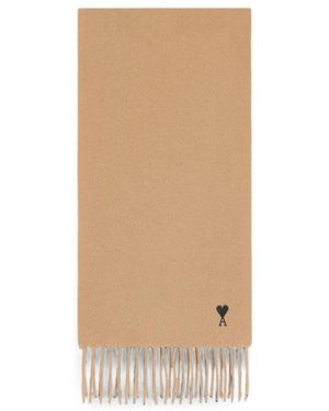 Ami Paris Ami De Coeur Fransen-Schal - Natur