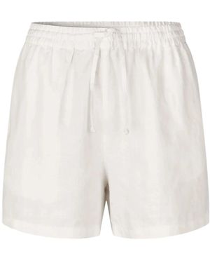 Samsøe & Samsøe Lockerer Leinen String Shorts - Weiß