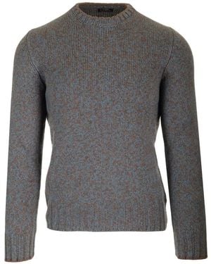 Barba Napoli Round-Neck Knitwear - Grey