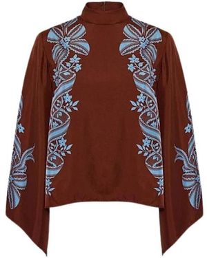 La DoubleJ Overhemden ,Bruin ,Top - Rood