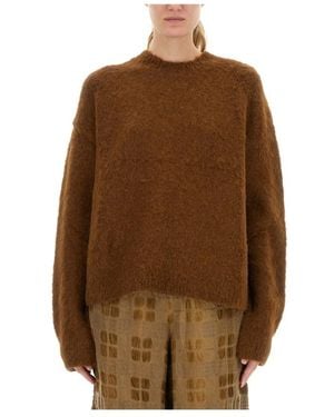 Uma Wang Rundhals-Strickware - Braun