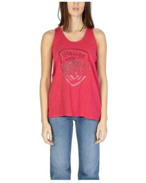 Blauer Sleeveless Tops - Red
