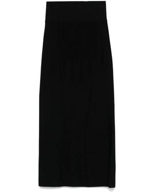 Mugler Rokken ,Zwart ,Polyester Elegante Midi Jurk