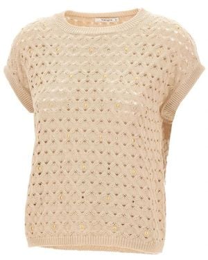 Kangra Round-Neck Knitwear - Natural
