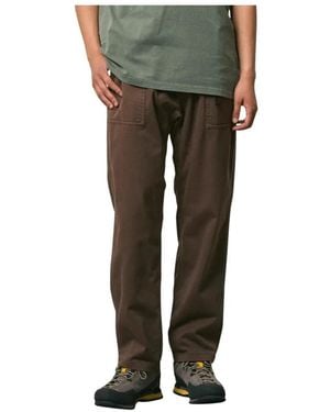 Gramicci Fitness ,Bruin ,Katoen Loose Tapered Ridge Pant - Groen
