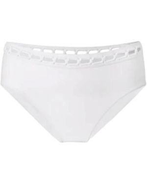 Ermanno Scervino Weiße bestickte lycra bikinihosen