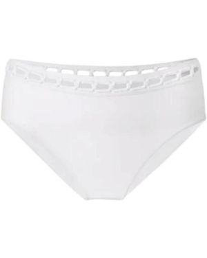 Ermanno Scervino Ondergoed ,Wit ,Polyester Witte Geborduurde Lycra Bikini Broekjes