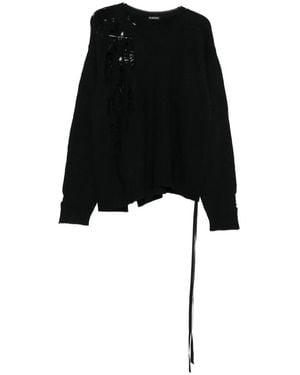 Ann Demeulemeester Round-Neck Knitwear - Noir