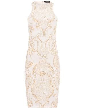 Roberto Cavalli Ornamental Print Jurk - Naturel