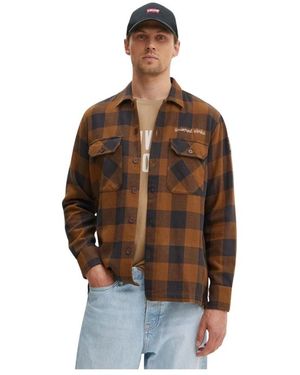 Universal Works Checked Pocket Shirt - Bruin