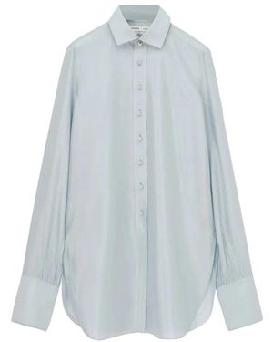 Carven Overhemden ,Blauw ,Leer Sh 424 Overhemd