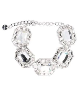 Self-Portrait Accessoires ,Grijs ,Kristallen Armband - Metallic