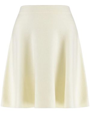 Max Mara Wijd Uitlopende Minirok - Wit