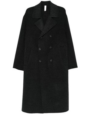 Hevò Double-Breasted Coats - Negro