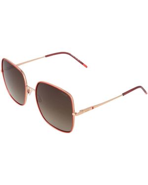 HUGO Accessoires ,Rood ,Rode Zonnebril Vierkante Stijl - Bruin