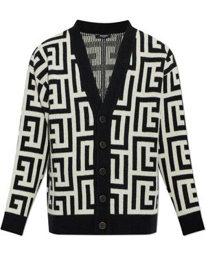Balmain Truien & Vesten ,Zwart ,Kasjmier Kasjmier Vest Met Monogram