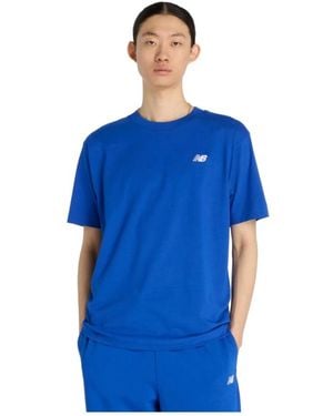 New Balance Fitness ,Blauw ,Katoen Training T-Shirts