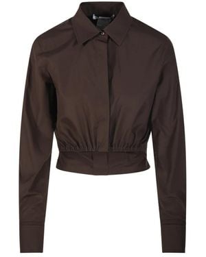 Max Mara Braunes Angio Hemd