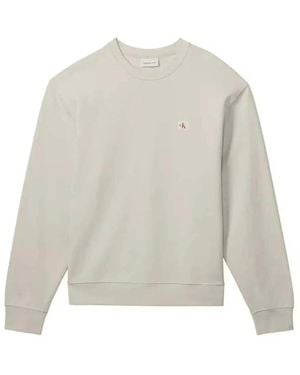Calvin Klein Ls Eu 350Terry Badge Sweatshirt - Wit