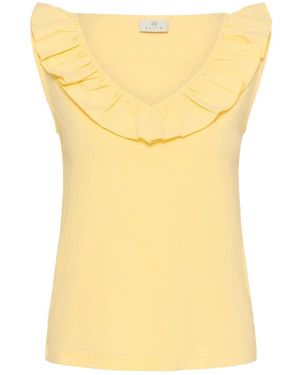 Kaffe Tops ,Geel ,Kctina T-Shirt