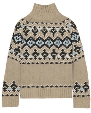 MC2 Saint Barth Truien & Vesten ,Veelkleurig ,Wol Myra Donegal Sweater - Naturel