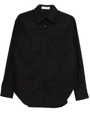 Frankie Shop Lui Baumwollhemd - Schwarz