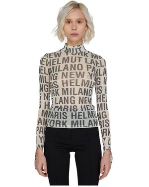 Helmut Lang Long Sleeve Tops - Gray