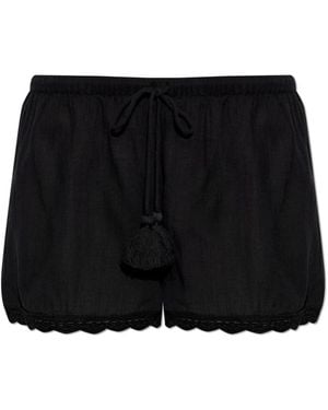 Ulla Johnson Korte Broeken ,Zwart ,Katoen Aran Shorts