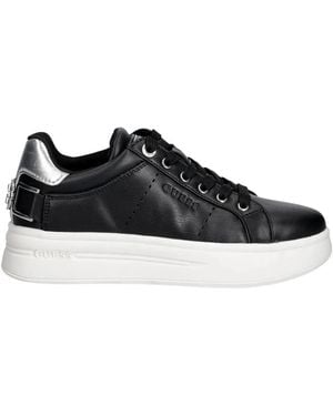 Guess Black Polyethylene Platform Trainers