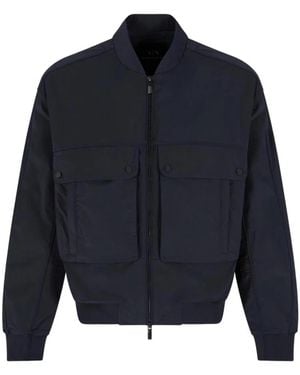 ARMANI EXCHANGE Bomber Jackets - Blue