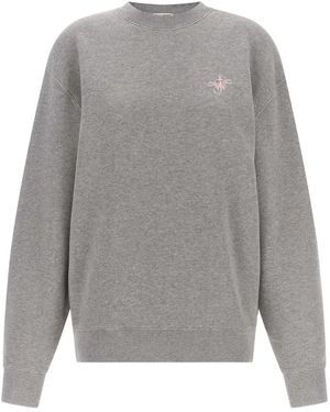 JW Anderson Hoodies & Sweatvesten ,Grijs ,Katoen Ribbon Anchor Sweatshirt