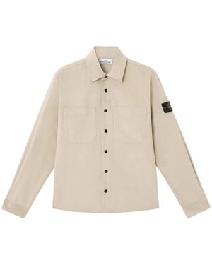 Stone Island Jassen ,Katoen Compass Overshirt - Naturel