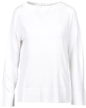 Alpha Studio Top De Punto Elegante, Mujer, Talla - Blanco