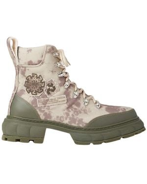 Viron Lace-Up Boots - Gray