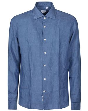 Orian Long Sleeve Slim Shirt - Blauw