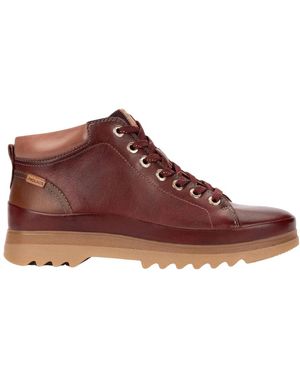 Pikolinos Schoenen ,Rood ,Leer Vigo High-Top Sneakers - Bruin