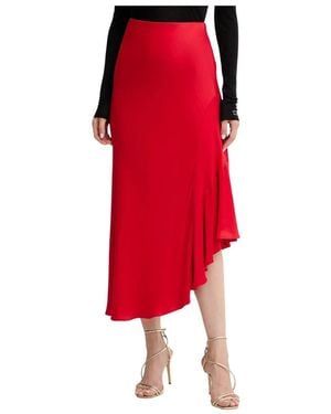 Twinset Midi Straight Skirt - Rood