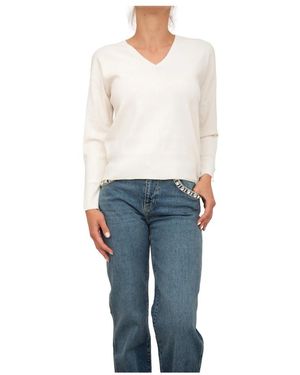 Nenette Ivory V-Ausschnitt Pullover - Blau