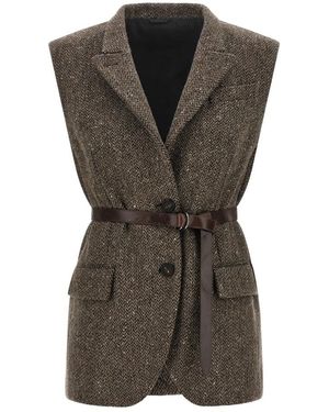 Brunello Cucinelli Waistcoats - Grey