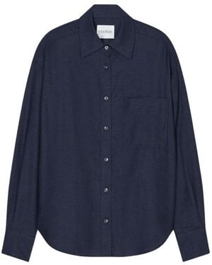 Closed Oversized Shirt - Blauw