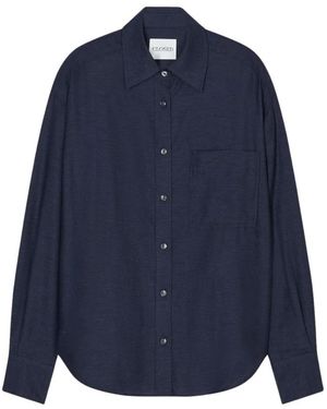 Closed Oversized Shirt - Blauw