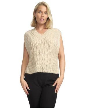 2-Biz V-Neck Knitwear - Neutre