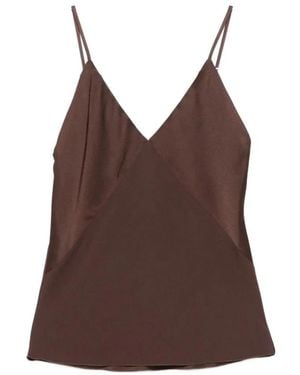 forte_forte Sleeveless Tops - Brown