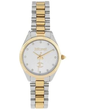 Roberto Cavalli Glam Armband En Horloge Set - Metallic