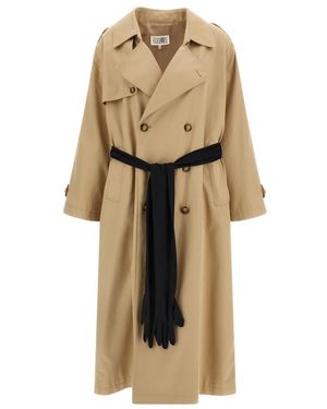 MM6 by Maison Margiela Trench Coats - Natural