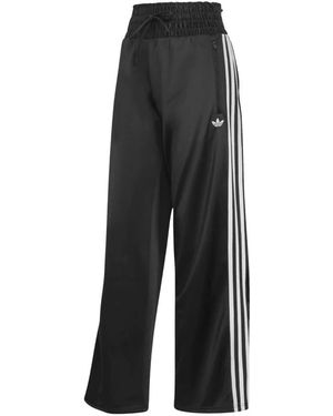 adidas Fitness ,Zwart ,Polyester Smocked Firebird Trackpants