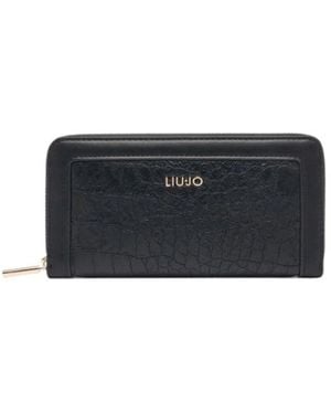 Liu Jo Accessoires ,Zwart ,Polyester Af 6170 Es 042 Portemonnee