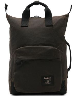 Barbour Field Waxed Rucksack - Schwarz