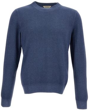 Gran Sasso Rundhals-Strickware - Blau