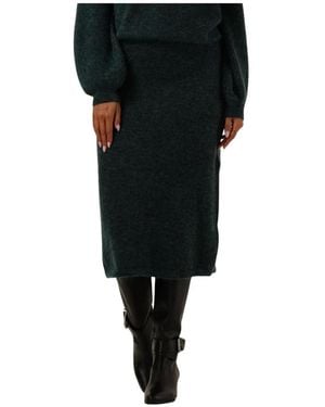 Pom Rokken ,Groen ,Groene Midi Rok - Zwart